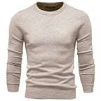 Men's Crew Neck Pullover with Ribbed Cuffs and Hem 9