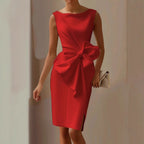 Quinn | Stylish Sleeveless Ribbon Waist Dress 4
