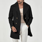 Men's Double-Breasted Peacoat with Wide Lapels 5
