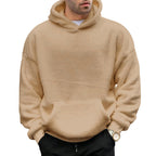 Men's Oversized Sherpa Fleece Hoodie Pullover 6