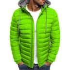 Men's Quilted Puffer Jacket with Detachable Hood 4