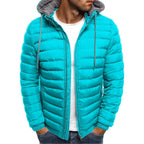 Men's Quilted Puffer Jacket with Detachable Hood 9