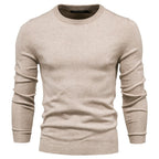 Men's Crew Neck Pullover with Ribbed Cuffs and Hem 17