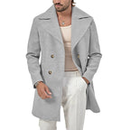 Men's Double-Breasted Peacoat with Wide Lapels 9