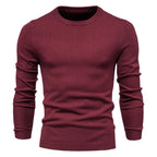 Men's Crew Neck Pullover with Ribbed Cuffs and Hem 7