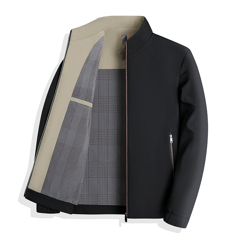 Men's Lightweight Harrington Jacket with Stand Collar 3