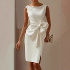 Quinn | Stylish Sleeveless Ribbon Waist Dress 2