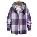 Men's Hooded Flannel Shirt with Button Front 1
