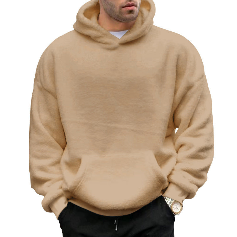 Men's Oversized Sherpa Fleece Hoodie Pullover 15