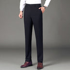 Men's Stretch-Waist Chino Pants Slim Fit for Work 9