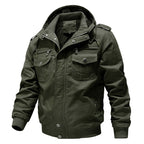 Men's Hooded Field Jacket with Sherpa Lining and Cargo Pockets 1