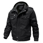Men's Hooded Field Jacket with Sherpa Lining and Cargo Pockets 3