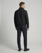 Men's Harrington Jacket with Stand Collar and Zip Front 4