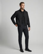 Men's Harrington Jacket with Stand Collar and Zip Front 3