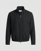 Men's Harrington Jacket with Stand Collar and Zip Front 5