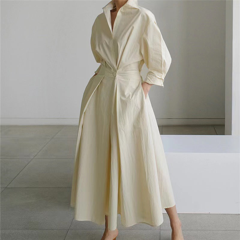 Vienna | Elegant Front Wrap Collared Maxi Dress 15