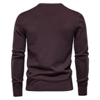 Men's Crew Neck Pullover with Ribbed Cuffs and Hem 14