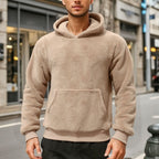 Men's Oversized Sherpa Fleece Hoodie Pullover 11
