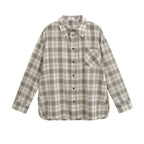Women's Plaid Flannel Shirt Button-Front with Chest Pocket 4