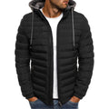 Men's Quilted Puffer Jacket with Detachable Hood 3