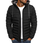 Men's Quilted Puffer Jacket with Detachable Hood 3
