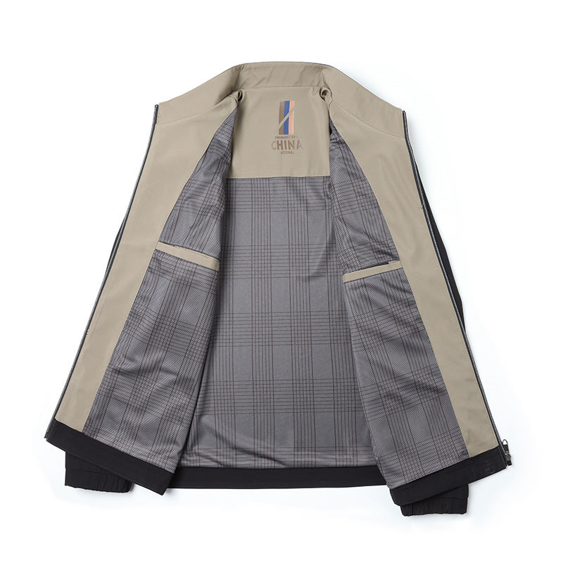 Men's Lightweight Harrington Jacket with Stand Collar 7