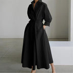 Vienna | Elegant Front Wrap Collared Maxi Dress 9