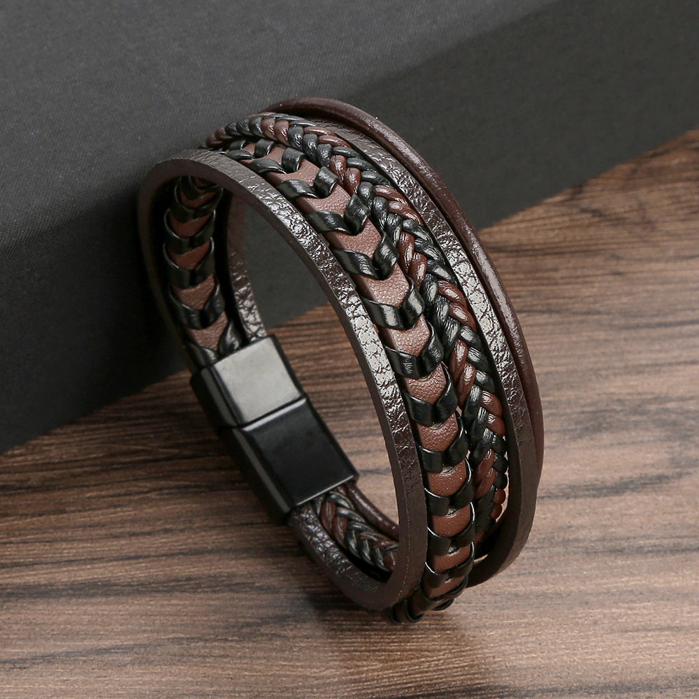 Felix | Braided Leather Viking Bracelet 9
