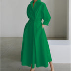 Vienna | Elegant Front Wrap Collared Maxi Dress 3