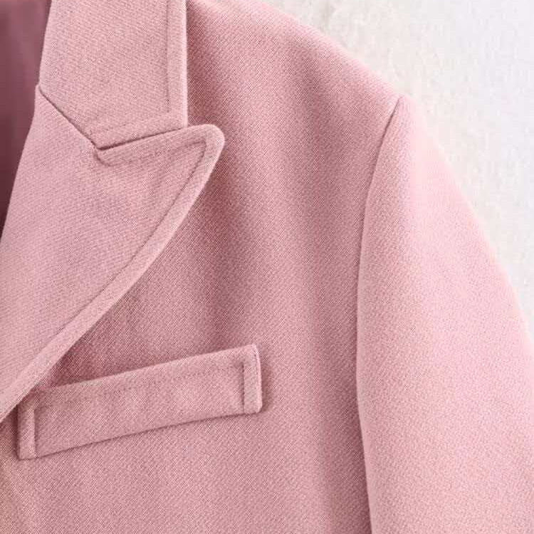 Women's Single-Button Longline Coat with Notched Lapels 3