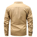 Men's Long Sleeve Field Shirt with Chest Pockets 9