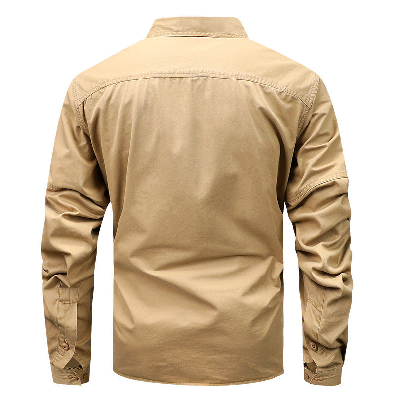 Men's Long Sleeve Field Shirt with Chest Pockets 9