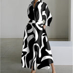Vienna | Elegant Front Wrap Collared Maxi Dress 10
