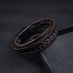 Felix | Braided Leather Viking Bracelet 11