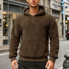 Men's Oversized Sherpa Fleece Hoodie Pullover 12