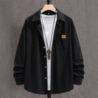 Men's Corduroy Shirt Jacket with Button Front Chest Pocket 4