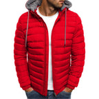 Men's Quilted Puffer Jacket with Detachable Hood 11