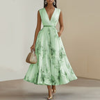 Molly | Elegant Sleeveless Long V-Neck Dress 14