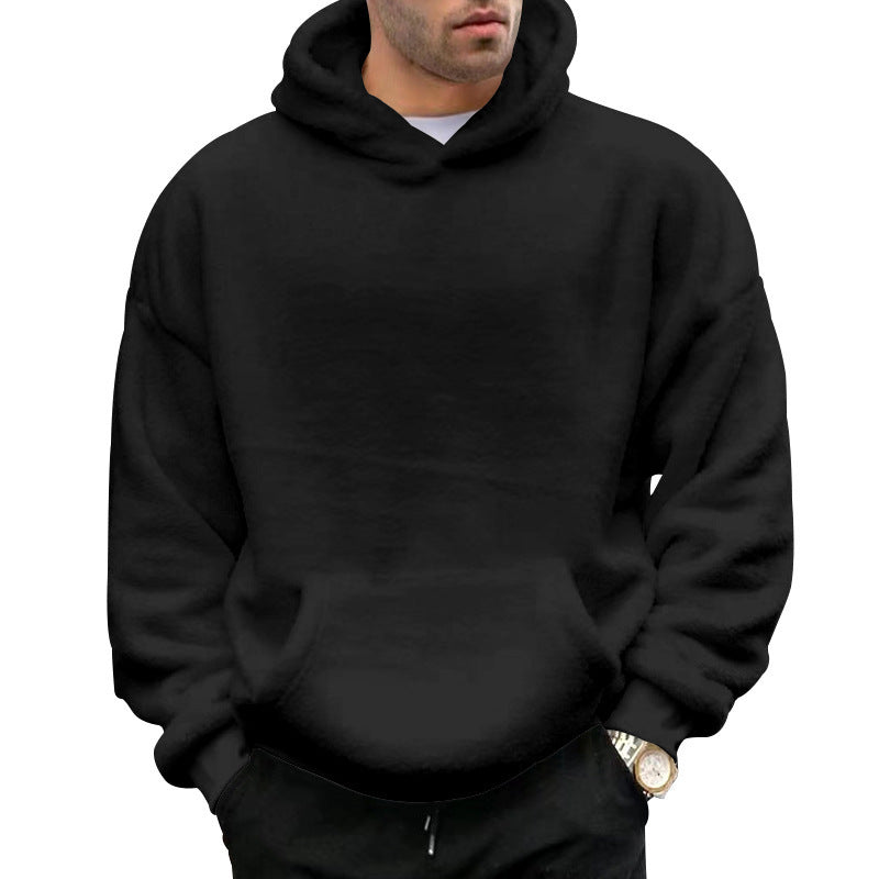 Men's Oversized Sherpa Fleece Hoodie Pullover 9