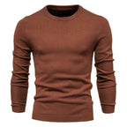 Men's Crew Neck Pullover with Ribbed Cuffs and Hem 8