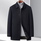 Men's Collared Shirt Jacket Button-Front with Side Pockets 5