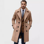 Men's Double-Breasted Trench Coat Notch Collar 5