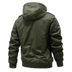 Men's Hooded Field Jacket with Sherpa Lining and Cargo Pockets 4