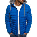 Men's Quilted Puffer Jacket with Detachable Hood 12