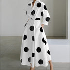 Vienna | Elegant Front Wrap Collared Maxi Dress 12
