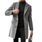 Men's Notch-Collar Tailored Overcoat with Flap Pockets 5