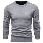 Men's Crew Neck Pullover with Ribbed Cuffs and Hem 6