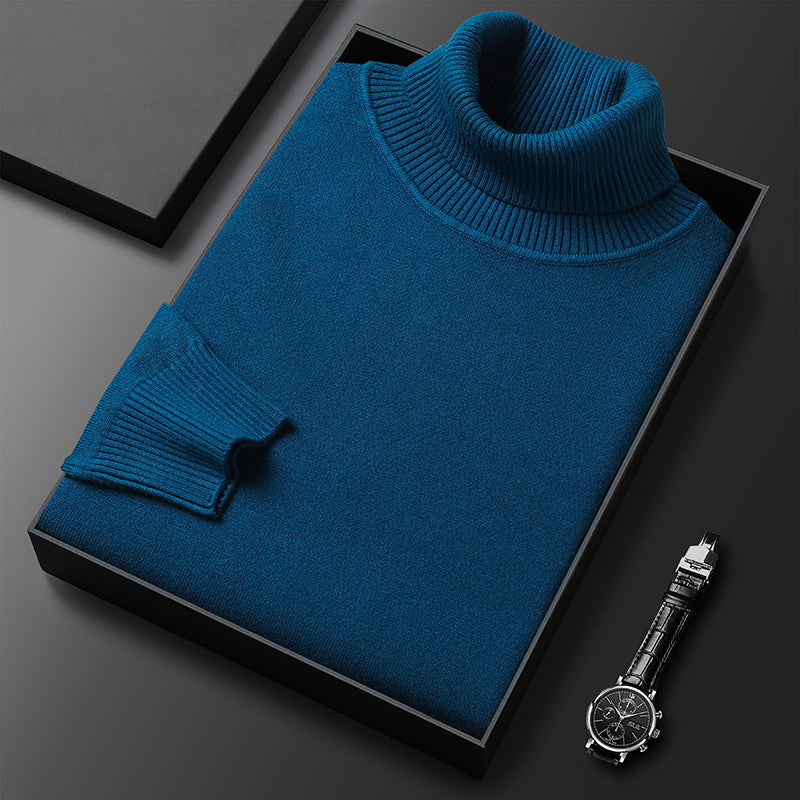 Men's Ribbed Turtleneck Sweater with Long Sleeves 6