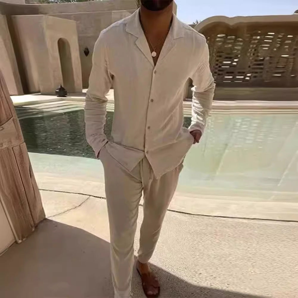 Westley | Timeless Long Sleeve and Fitted Pant Set 1