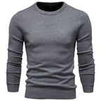 Men's Crew Neck Pullover with Ribbed Cuffs and Hem 10